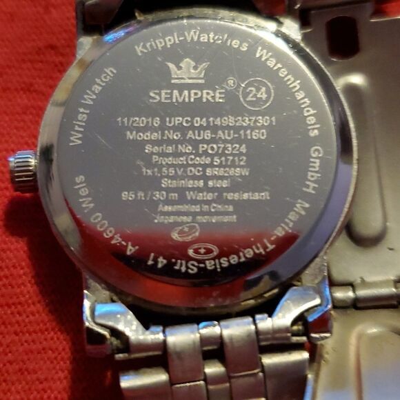 Sempre Laser Cut Hypotrochoids Geometric‎ Design & Rose Face Watch Womens Silver - Picture 5 of 8